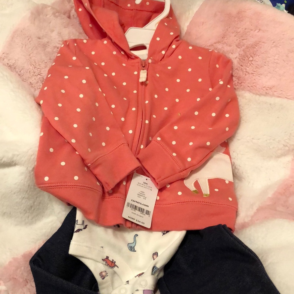 Carters unicorns and dinosaurs legging outfit.